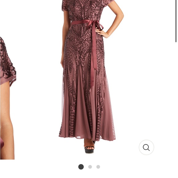 NAVY size 14 sequin evening gown - Picture 5 of 7